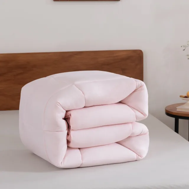 Snoozella ComfyBed 160x200 - Baby Roze - Dekbed zonder overtrek - Wasbaar hoesloos dekbed - 30 nachten proefslapen - All season winterdekbed & zomerdekbed Licht Roze