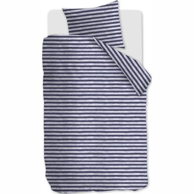 Ariadne At Home Knit Stripes dekbedovertrek - Blauw