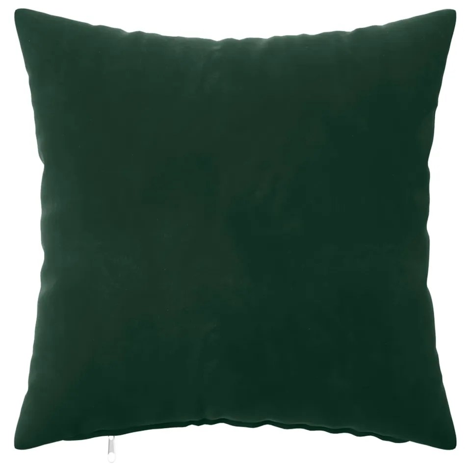 vidaXL Kussensloop 6 st HEERLEN Donkergroen 30 x 30 cm fluweel