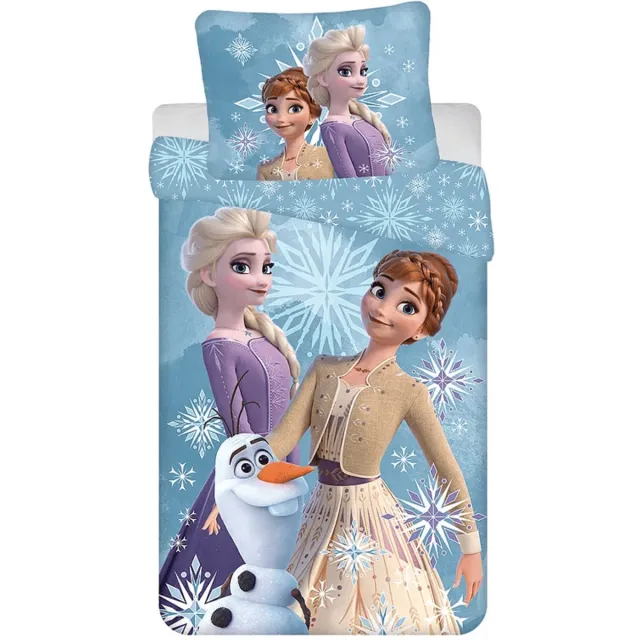 Disney Frozen Frozen peuterdekbedovertrek white Snowflake - 100 x 135 cm - Katoen Blauw