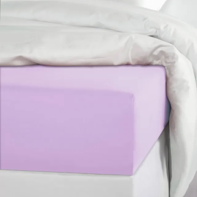 De Witte Lietaer Hoeslaken Olivia - 160 x 200/220 x h 30 - Lila - Katoen Satijn