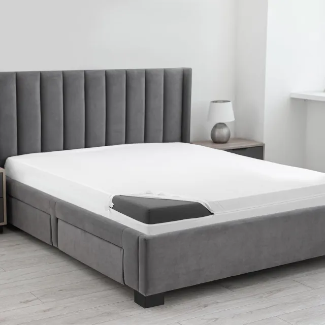 Famanu Volledig omsluitende waterdichte matrashoes met rits, bescherming tegen huisstofmijt en bedwantsen Wit