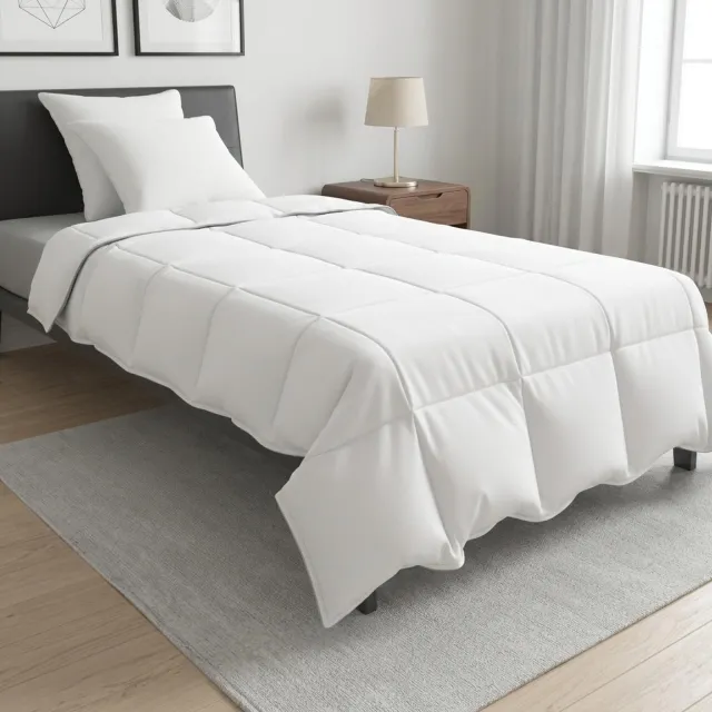 vidaXL Dekbedset 140 x 220 cm Alle seizoenen Wit