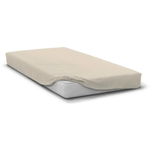 HOME LINGE PASSION Hoeslaken - HOME LINGE PASSION - HP72116 - 82 g microvezel - 90 x 190 cm - 30 cm diepe zak - Ivoorbeige