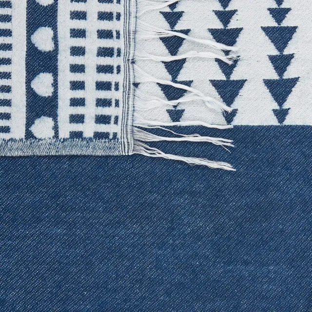 Beliani TARLAY - Plaid - Blauw - 130 x 170 cm - Acryl
