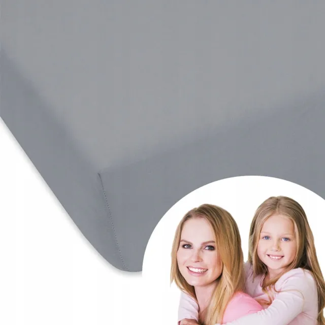 Designpremium Jersey Hoeslaken 140x200 cm - Zacht Katoen met Elastiek Grijs