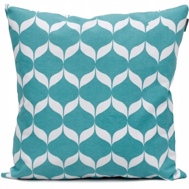 DOMAREX Sierkussens 45x45cm Catoen met Zigzagpatroon Turquoise