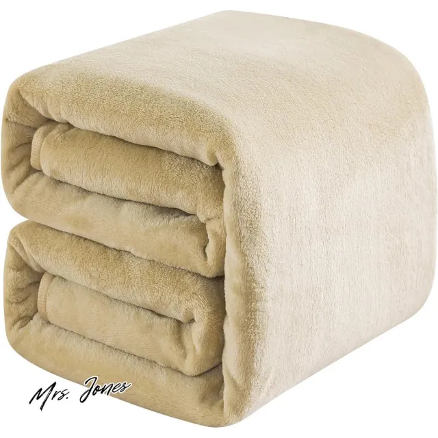 Mrs. Jones Knuffeldeken 220 x 240 cm kaki fleece dekbed warme wollige knuffeldeken spreien woondeken dubbele kant . Grijs, Grijs en Wit, Hemelsblauw, Kaki, Kleurrijk, Stenen blauw, donkergrijs, taupe