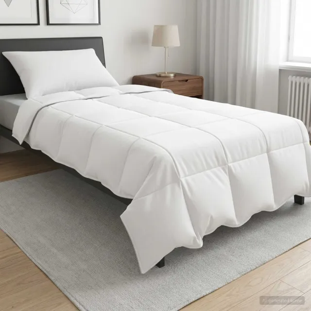 vidaXL Dekbedset 2 st 155 x 200 cm Alle seizoenen 250 gsm dekbed Wit