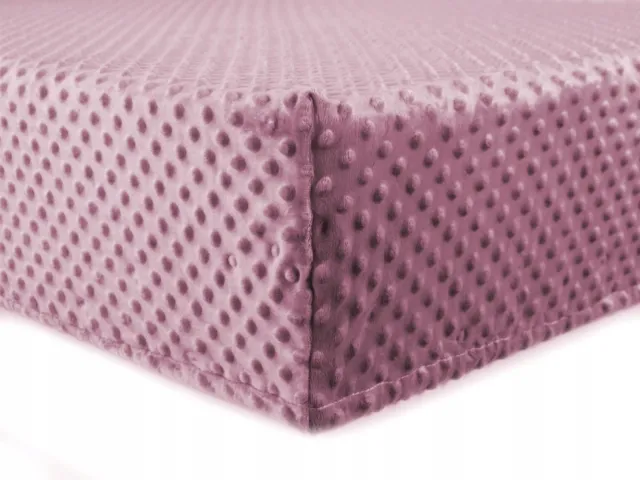 Małe Duże Merkloos Minky Hoeslaken met Elastiek 140x200cm - Zacht & Duurzaam Retro roze