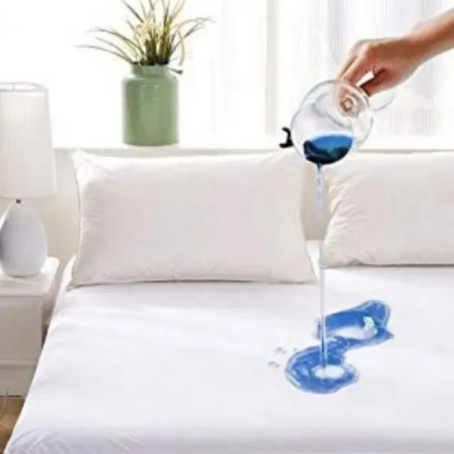 Home bedding Waterdicht Matrasbeschermer-Hoeslaken-Molton-flanel-100% katoen -Antibacteriëel-Rondom Elastiek-Wit-2Persoons-140x200+30cm