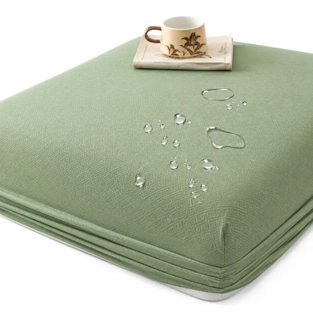 SWGOTA Waterdicht hoeslaken 120 x 200 cm - Matchagroen - Geborstelde stof - Voor matrassen tot 30 cm hoog - 1 stuk