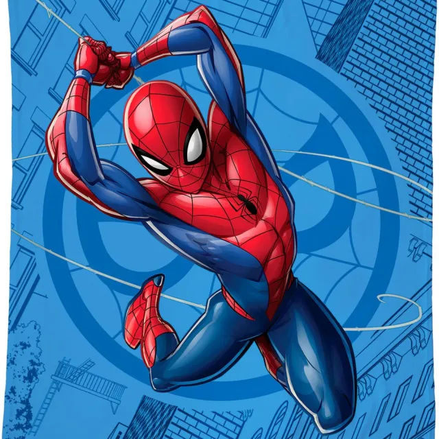 Spider-Man Fleece plaid, Action - 125 x 150 cm - Polyester blauw