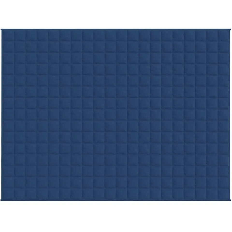 vidaXL Verzwaringsdeken 150x200 cm 7 kg stof blauw