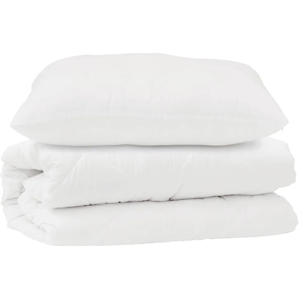 vidaXL Dekbed Set met kussen 2 st Wit Microfibre, foto 3