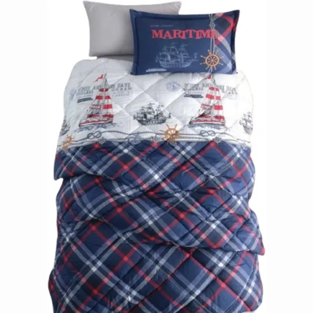 decoware Kinderdekbedovertrek Maritime - Katoen - Maritiem Thema - Met Kussensloop Blauw