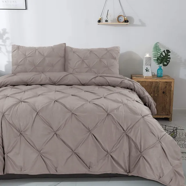 Dreamhouse Luxe Dekbedovertrek Salvador Taupe - Tweepersoons 200x220/220 cm - 100% Katoen