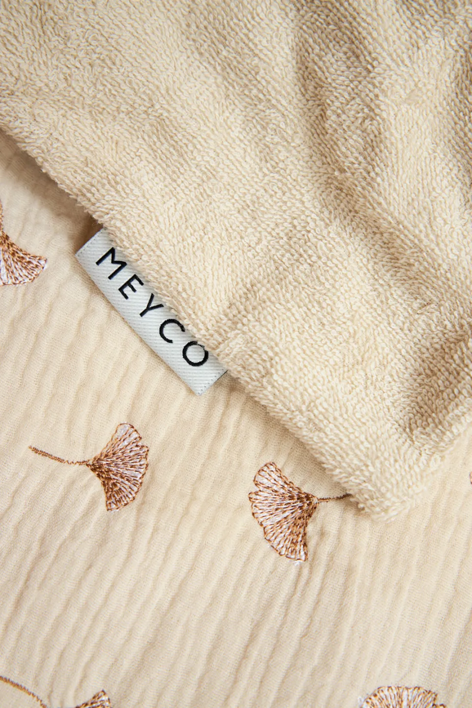 Meyco Ginkgo wiegdeken soft sand, foto 7
