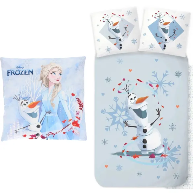 Disney Frozen Frozen slaapkamerset; dekbedovertrek en kussen Dekbedovertrek met kussen