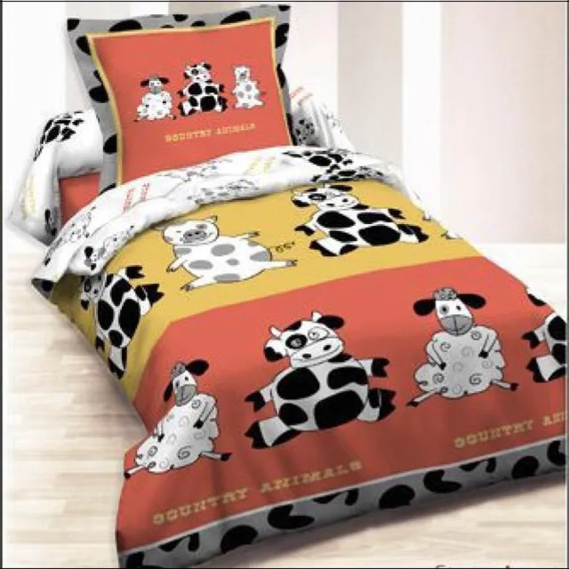 Better Nights Kinderdekbedovertrek Country animal - 1 kussensloop -100 % katoen oranje