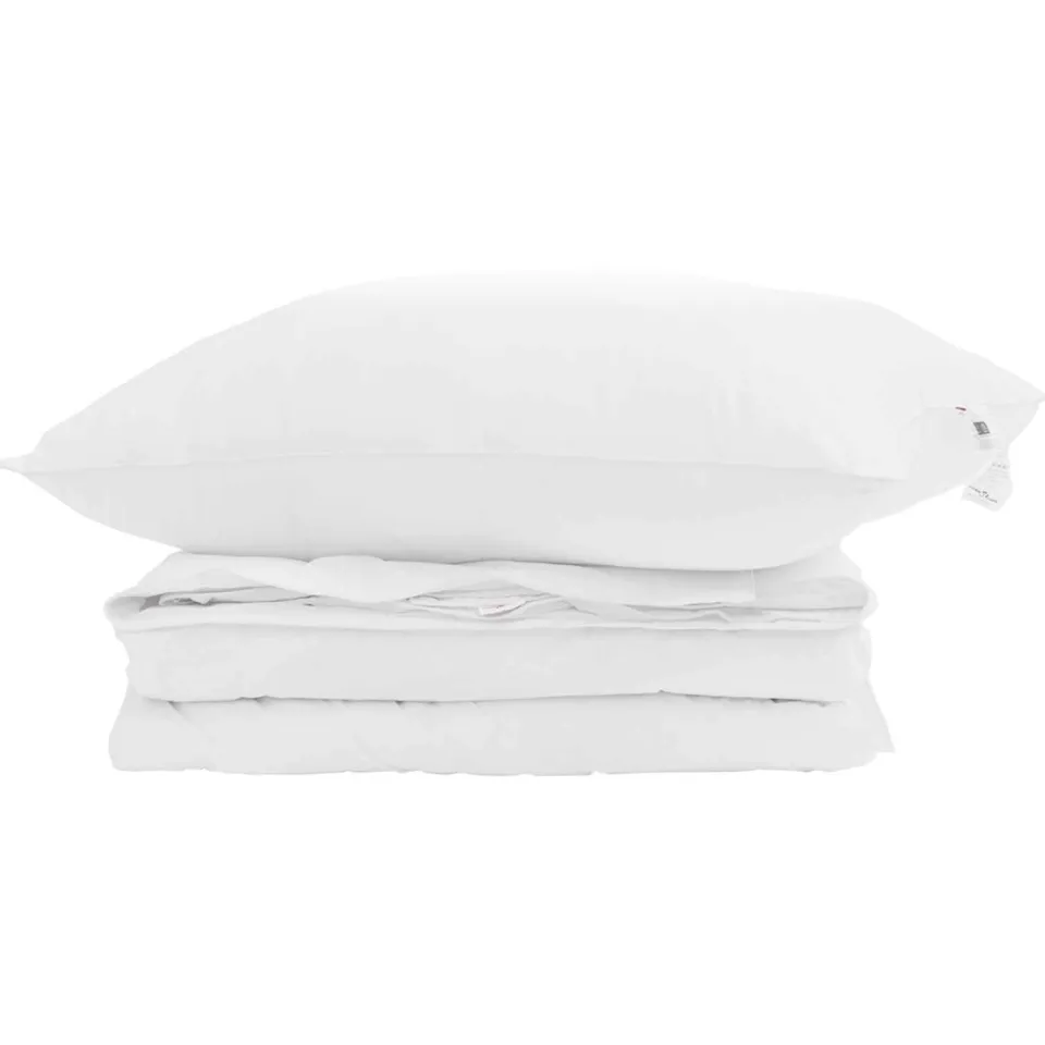 vidaXL 2-in-1 Dekbed met kussen 2 st Wit Donsveertjes, foto 3