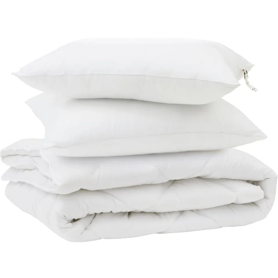 vidaXL Dekbed met kussen 3 st Wit Microfibre, foto 3