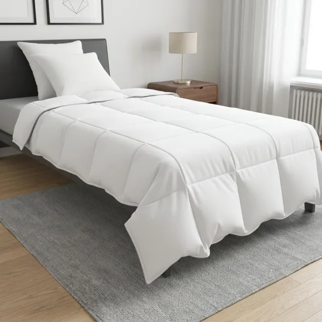 vidaXL Dekbedset 140 x 220 cm Zomer Wit