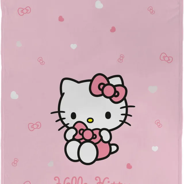 Hello Kitty & Friends Fleeceplaid Cute - 125 x 150 cm - Polyester Roze