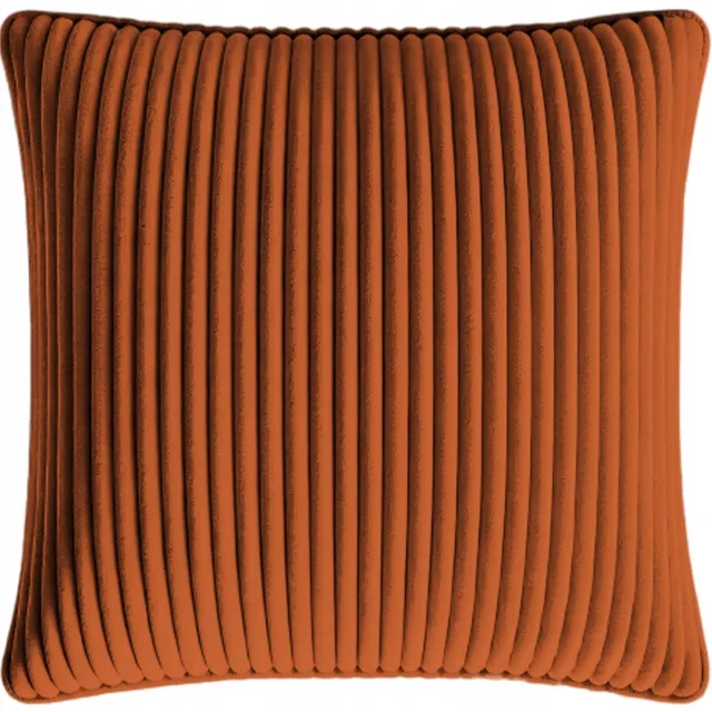 MMO-EURO Martyna Opiełka Premium Velours Corduroy Kussensloop 70x60 cm - Terracotta / Roestbruin