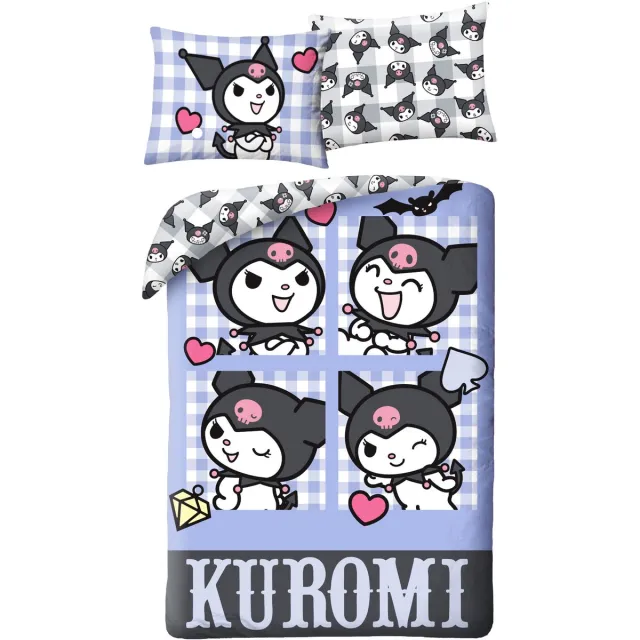 Hello Kitty & Friends Dekbedovertrek Kuromi - Eenpersoons - 140 x 200 cm - 70 x 90 cm - Polyester Lila
