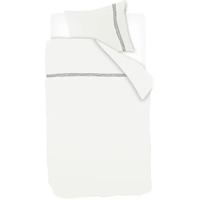 Ivorlyn Miami Dekbedovertrek - White Anthracite