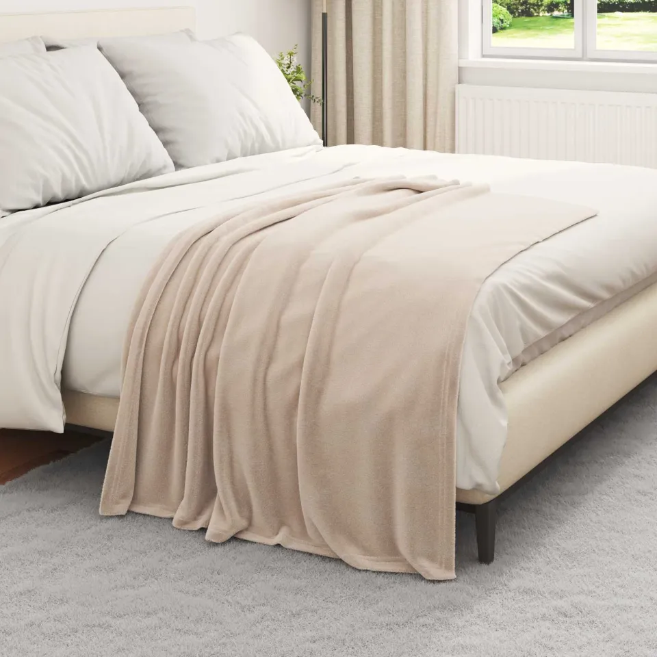 vidaXL Kleden 6 st Beige 150 x 130 cm 2,98 kg Fleece, foto 3