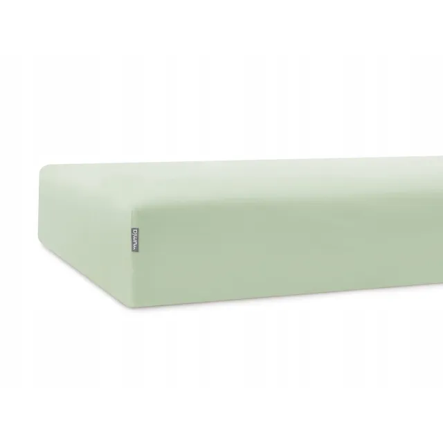 Mumla Pistache katoenen hoeslaken 90x200 cm - voor hoge matrassen