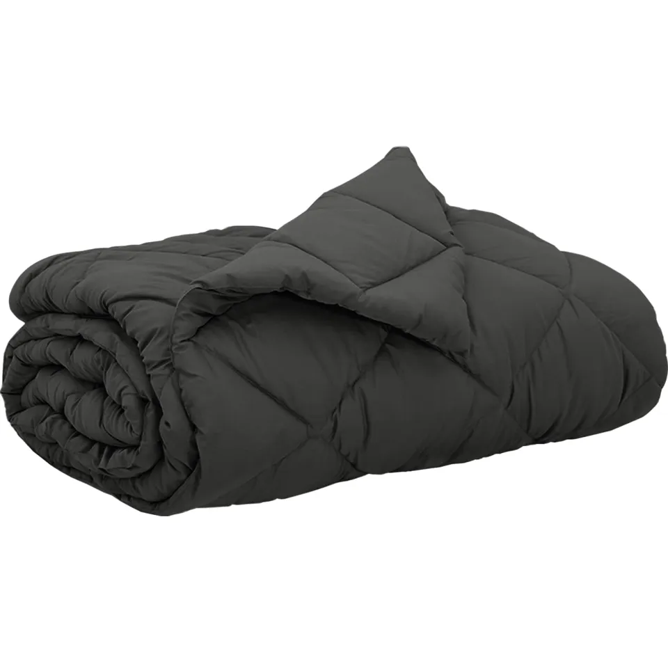 vidaXL Zomer Dekbed 220 x 260 cm 200 gsm Microvezel Antraciet, foto 3