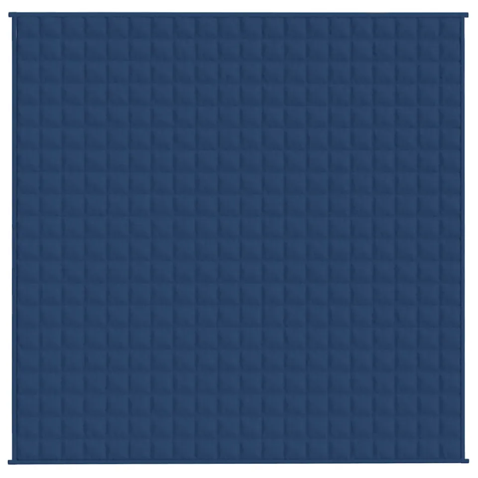 vidaXL Verzwaringsdeken 200x200 cm 13 kg stof blauw
