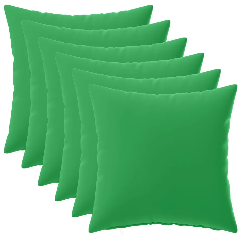 vidaXL Kussensloop 6 st HEERLEN Groen 45 x 45 cm Polyester, foto 3