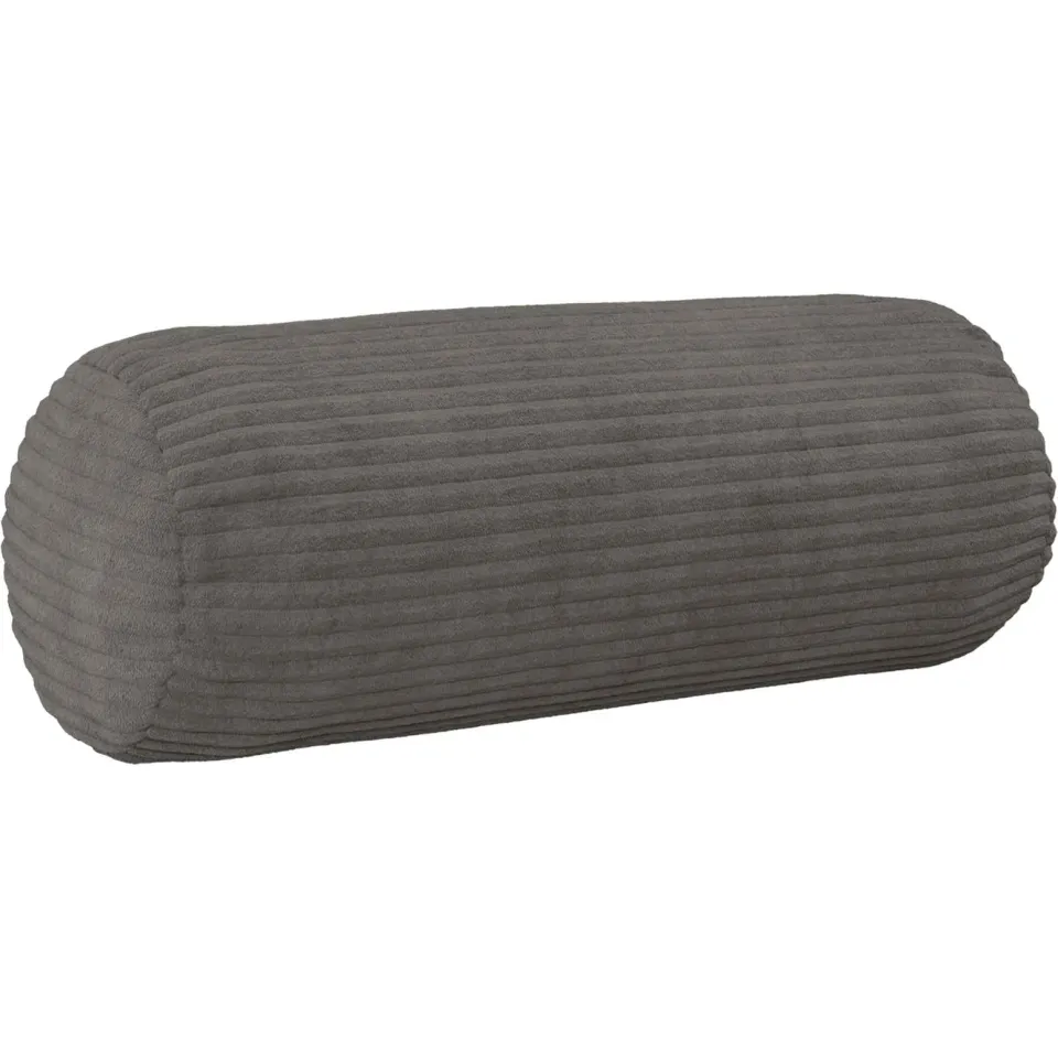 vidaXL Kussensloop 2 st HEERLEN Donkergrijs Ø 15 x 40 cm corduroy, foto 3