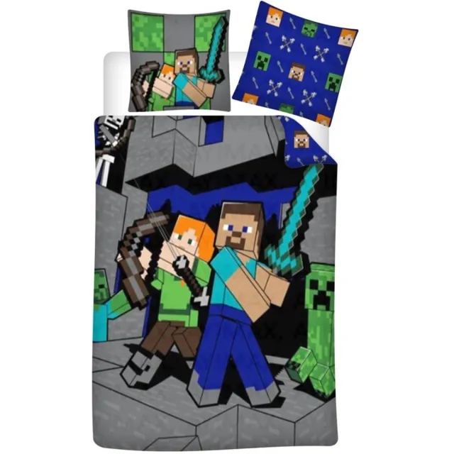 Minecraft Dekbedovertrek - polykatoen Multi Colour