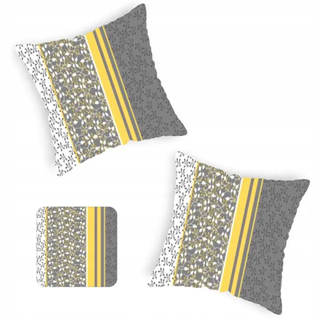 Designpremium 2x Kussenhoes Grijs met Witte Bloemjes 40x40 cm Grijs met witte bloemenprint