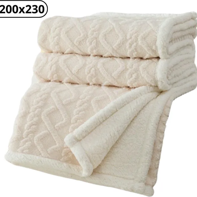 Bovista Dekentje - Deken - Pluche - Wollen - Fleece - Plaid - Knuffeldeken - Bank Deken - Wit - 150x200cm