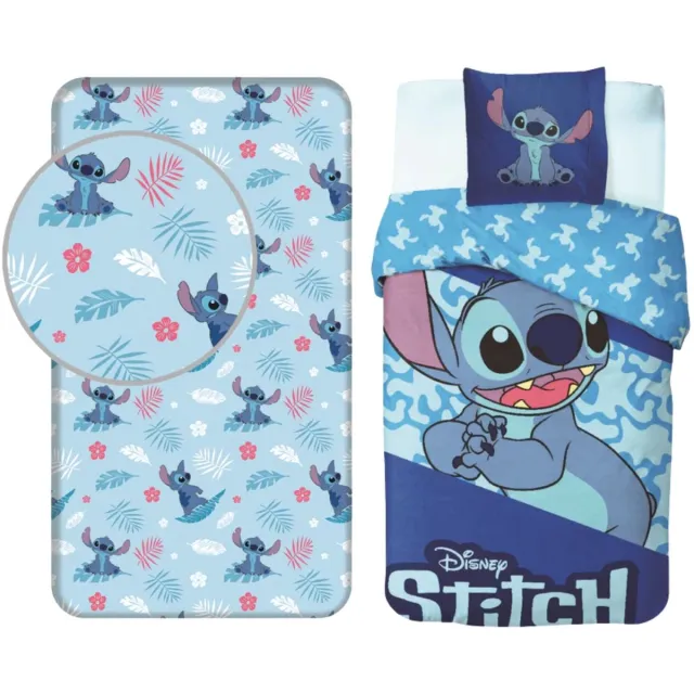Lilo & Stitch Dekbedset - Dekbedovertrek - Hoeslaken - Kussensloop blauw set