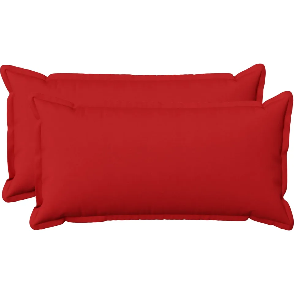 vidaXL Kussensloop 2 st HOUTEN Rood 40 x 80 cm Faux Linnen, foto 3