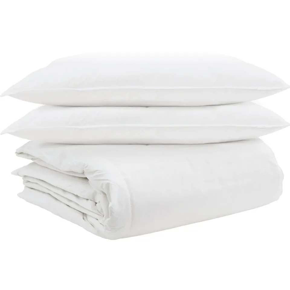 vidaXL Dekbed Set met kussen 3 st Wit Donsveertjes, foto 3