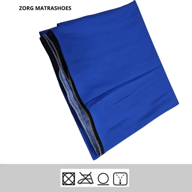Nobel Bedden Zorgmatras Matrashoes 90x200 - 20 CM - Incontinentie - Waterdicht - Anti Bacterieel Blauw