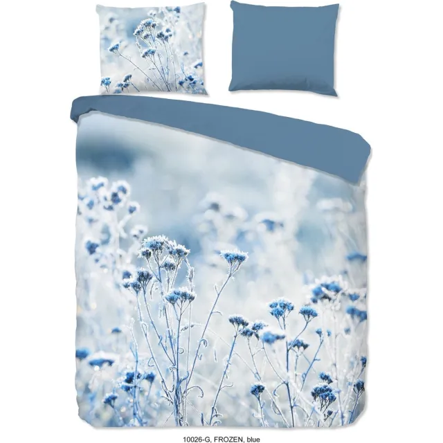 Good Morning Katoenen Dekbedovertrek - 140x220cm - Tweepersoons - Inclusief Kussenslopen - 100% Katoen - Ice Blauw NTB