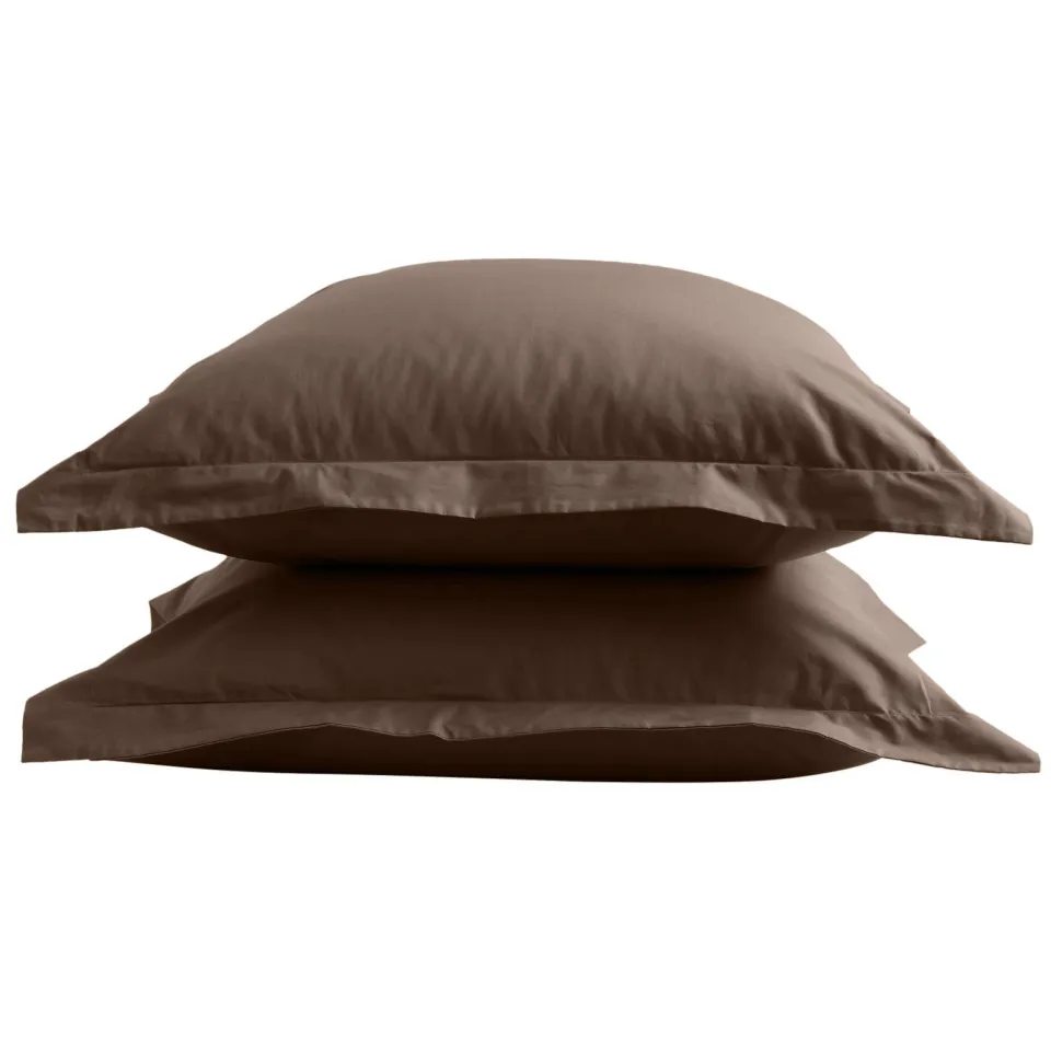 Studio LIVIT percale kussensloop donkerbruin