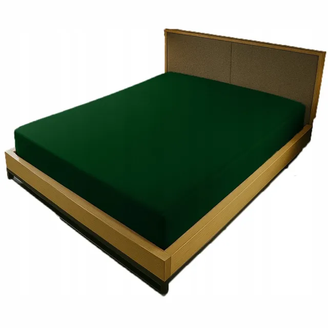 Kam-Pol Jersey Hoeslaken met Elastiek 90x210cm Flesgroen