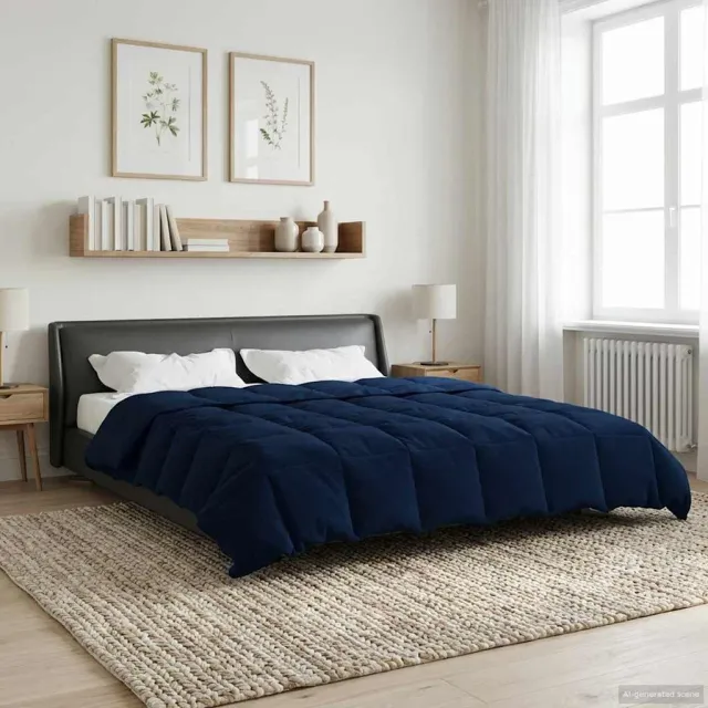 vidaXL Winter Dekbed 200 x 220 cm Winter Microfiber (100% polyester) Blauw