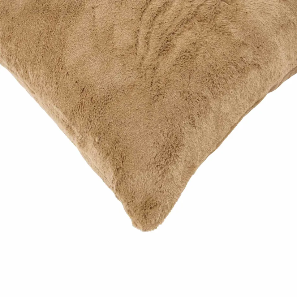 vidaXL Kussensloop 6 st HEERLEN Taupe 40 x 60 cm Nep Konijnenbont, foto 4