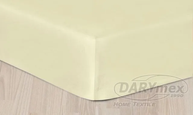 Darymex Satijnen Matrashoes met rubberen band 200x220 cm Crème Geel
